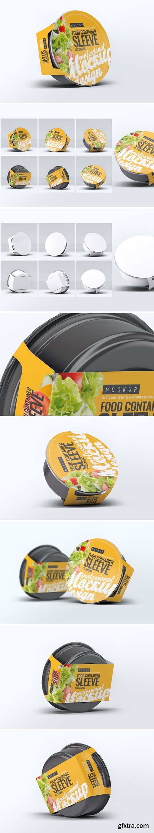 Food Container Sleeve Packaging Mock-Up v.1