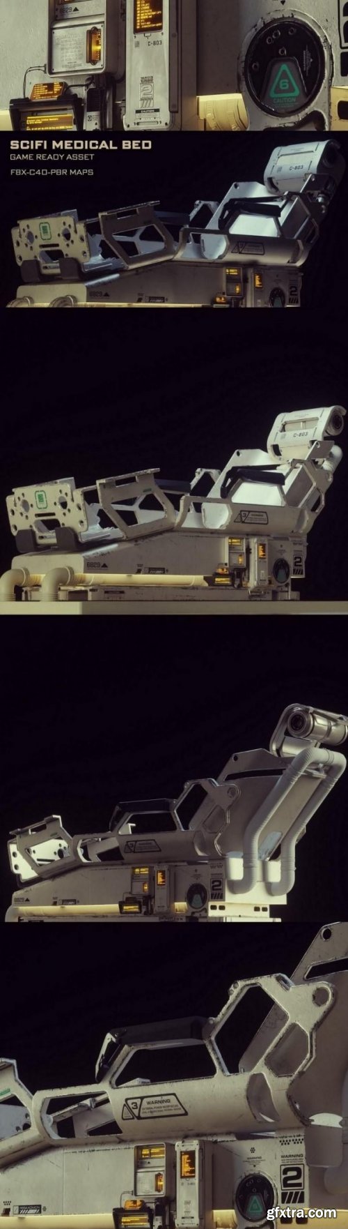 Scifi Medical Bed – Game Ready 3D model