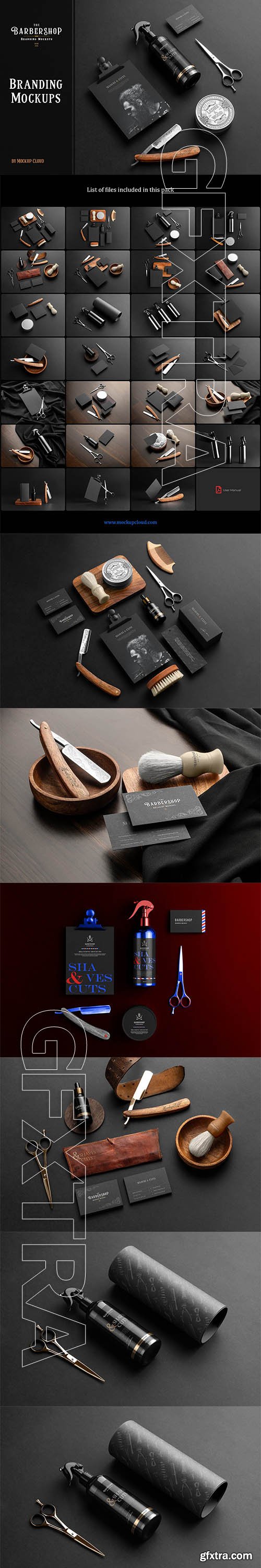 CreativeMarket - Barbershop Branding Mockups 5911550