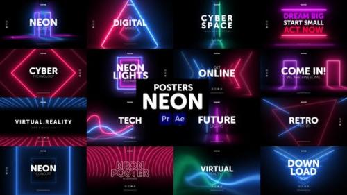 Videohive - Posters Neon