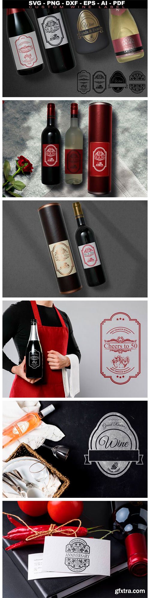 Wine Labels Collection SVG Custom Label 9123325