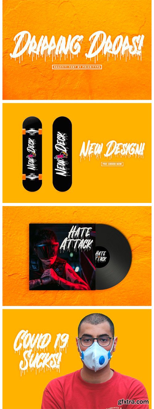 Dripping Drops Font Dripping Drops Font