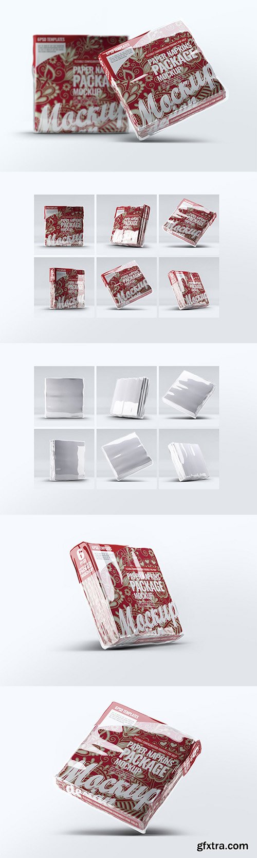 Square Paper Napkins Mock-Up Square Paper Napkins Mock-Up