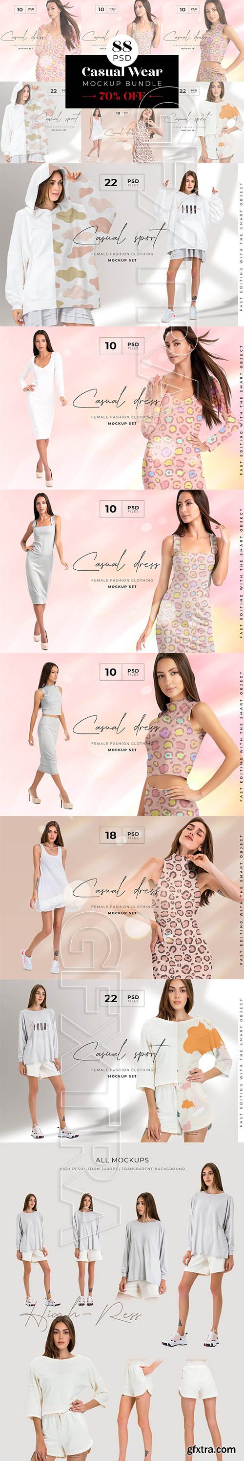 CreativeMarket - Casual Wear Fashion Mockup Bundle 5935536