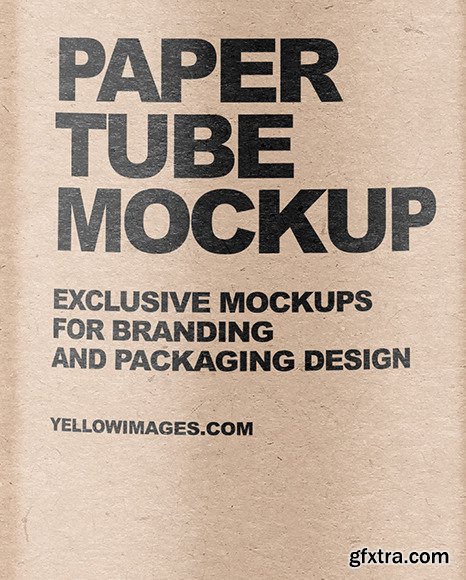 Kraft Paper Tube With Label Mockup 76469