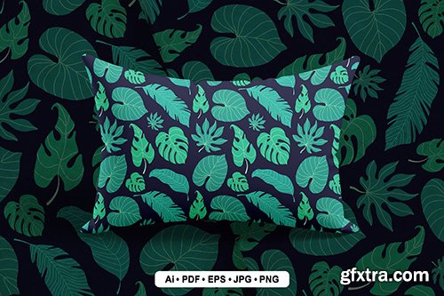 Tropical Leaf Seamless Pattern