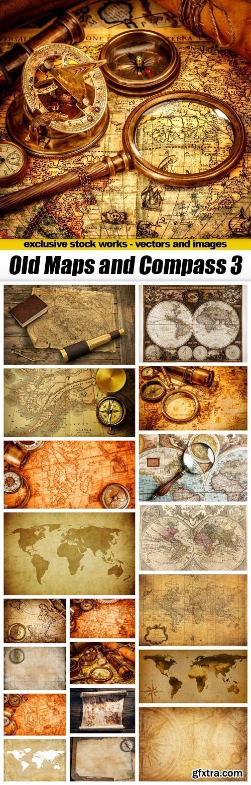 Old Maps and Compass 3 - 20xUQH JPEG
