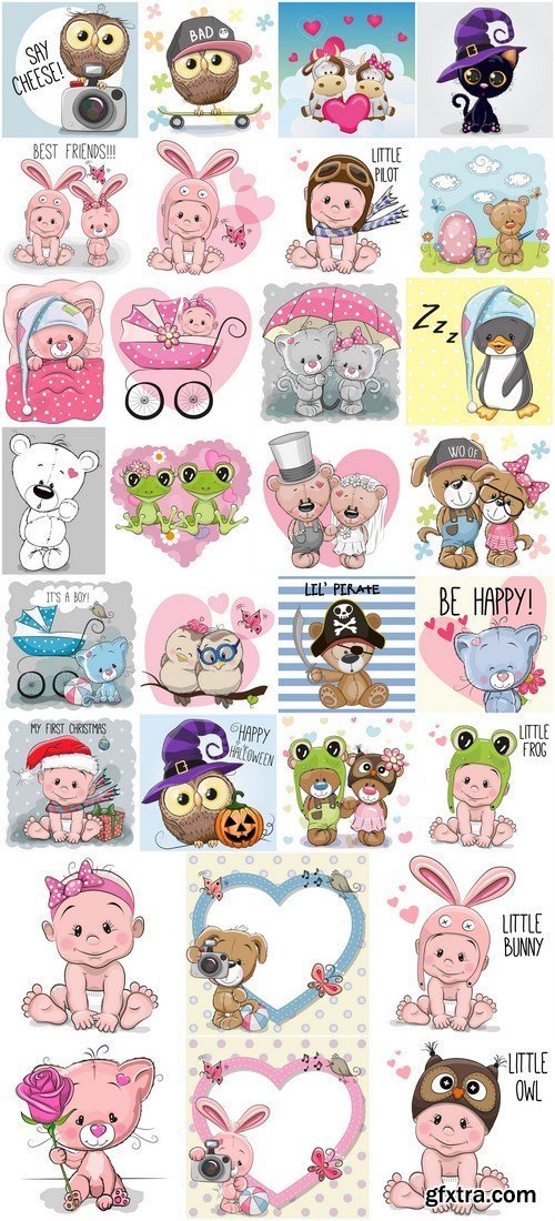 Romantic, Love & Gentle Illustrations #6, 30xEPS