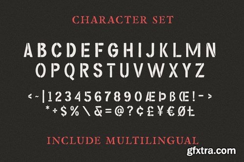 Gripstone Stencil - Vintage Font Duo
