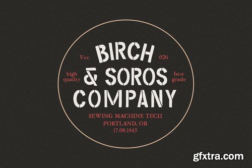 Gripstone Stencil - Vintage Font Duo