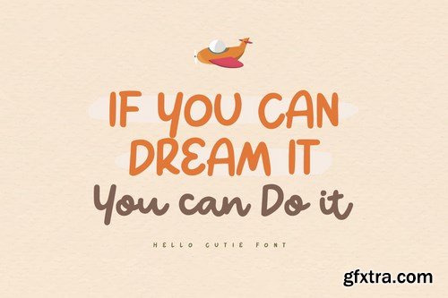 Hello Cutie - Cute Quotes Handwritten Font