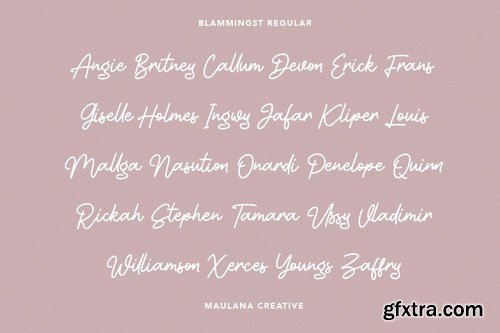 Blammingst Script Font