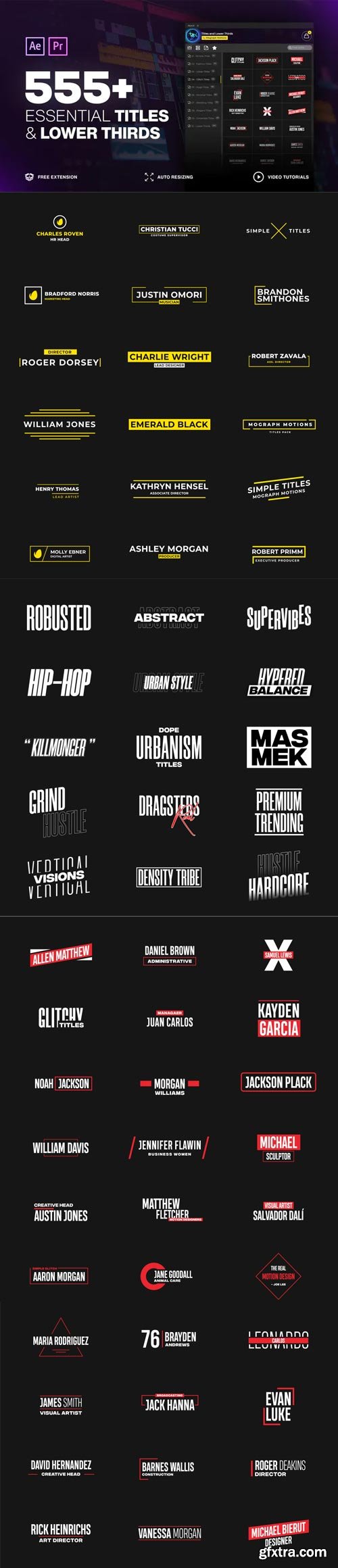 Videohive - 555+ Essential Titles and Lower Thirds - 31130393 Videohive - 555+ Essential Titles and Lower Thirds - 31130393