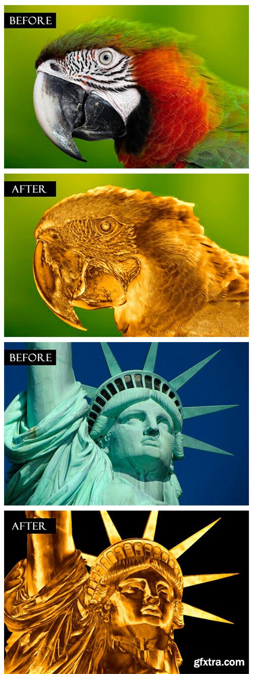 The Midas Touch Gold Photoshop Action 9036908