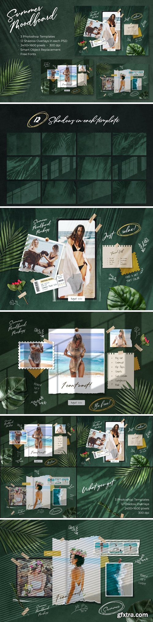 Summer Moodboard - 3 Templates