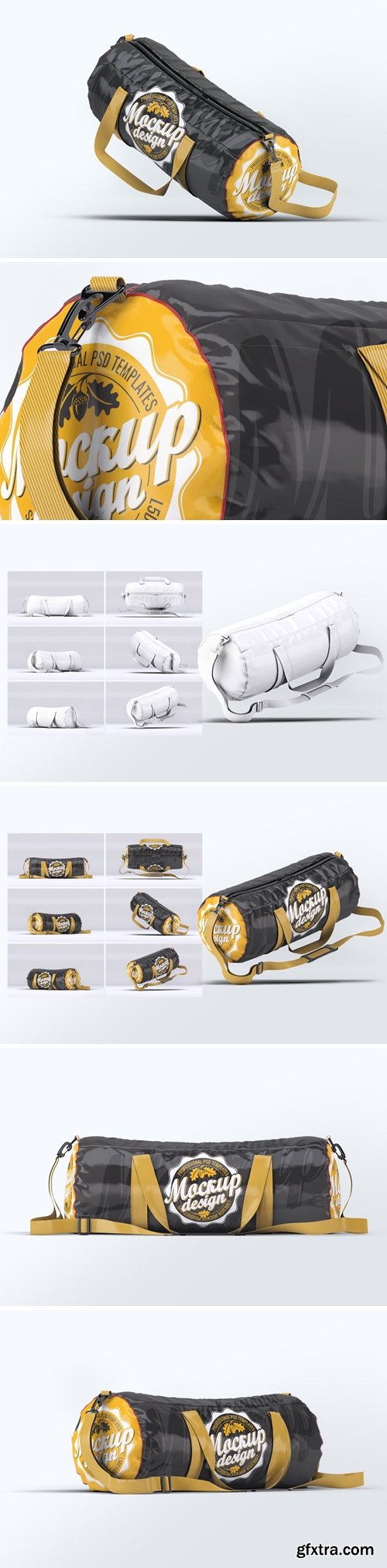 Barrel Sport Duffel Bag Mock-Up