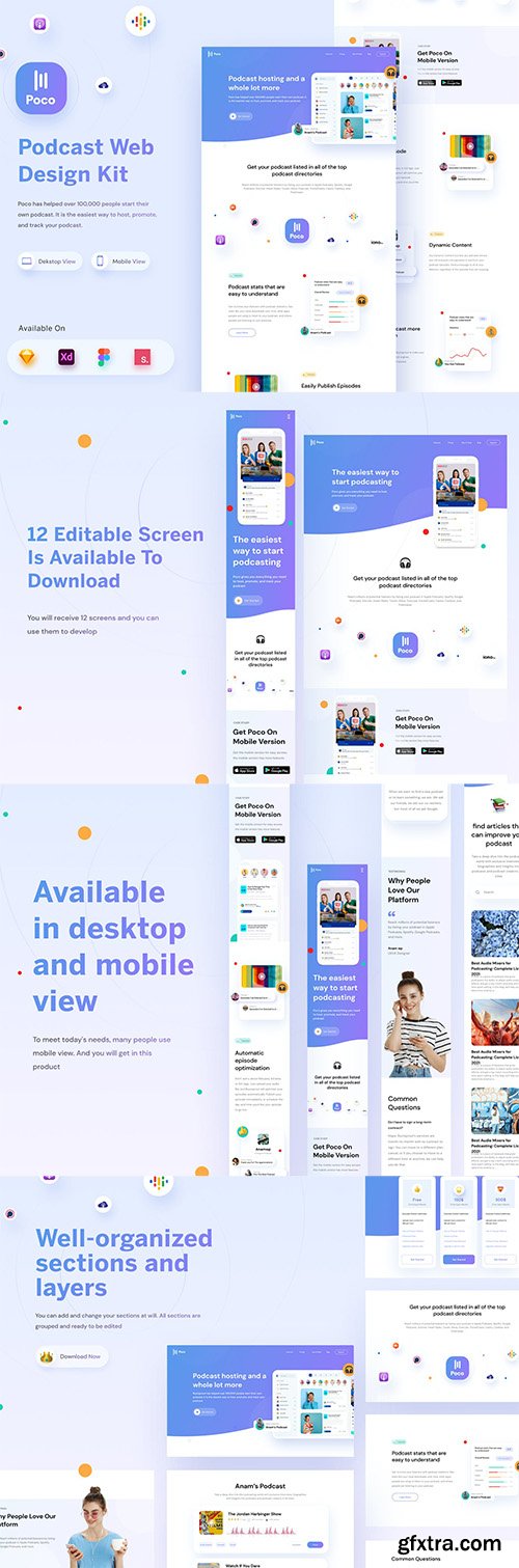Poco - Podcast Web Design Kit
