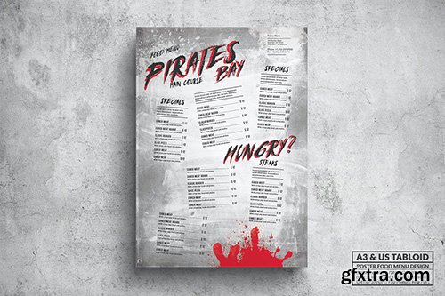 Stylish Rustic Food Menu - A3 & US Tabloid CRZQZA5 Stylish Rustic Food Menu - A3 & US Tabloid CRZQZA5