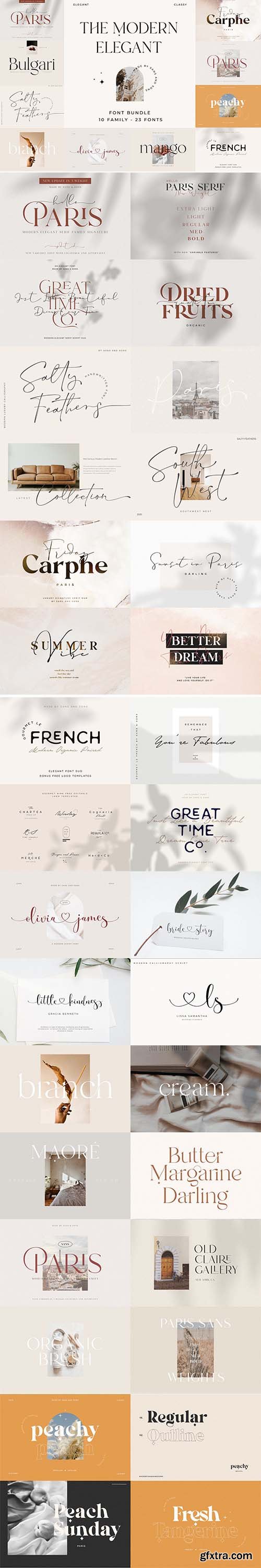CreativeMarket - Modern Elegant Font Bundle 5742062