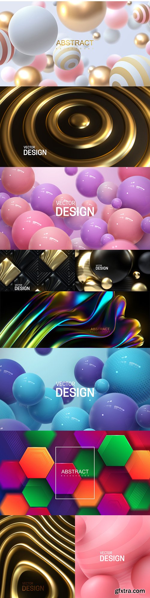 Abstract background with bouncing 3d spheres illustration
