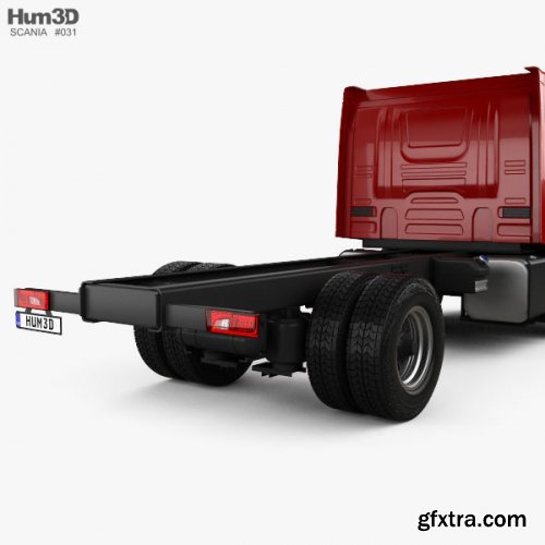 Scania P Crew Cab CP28 Chassis Truck 2017 3D model