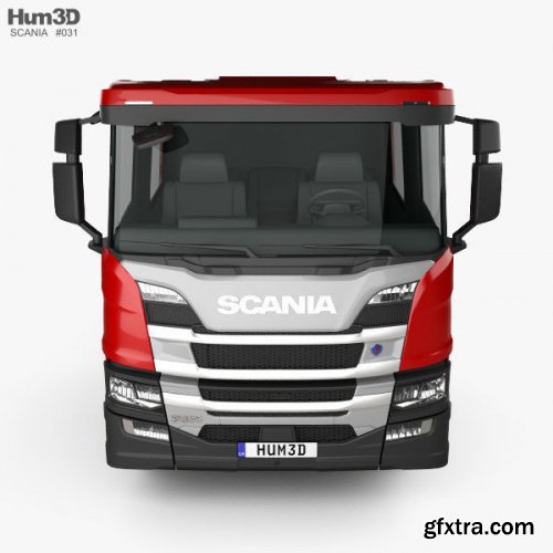 Scania P Crew Cab CP28 Chassis Truck 2017 3D model
