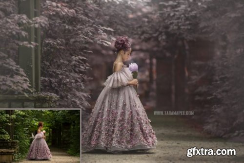 The Purple Path- Painterly Photoshop Tutorial - PAINTED SKIN ACTION SET INCLUDED- Fine Art Tutorial by Tara Mapes