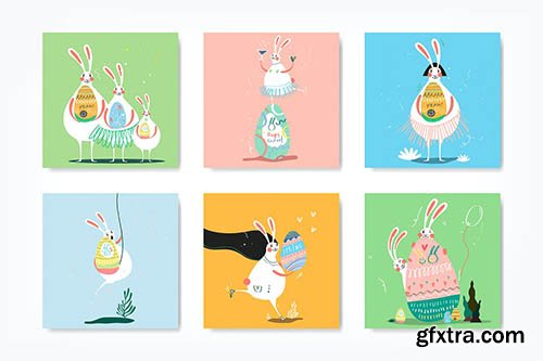 Easter celebration card vector 