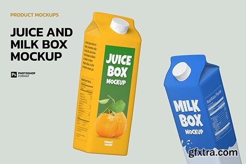 Juice and Milk Box - Mockup Juice and Milk Box - Mockup