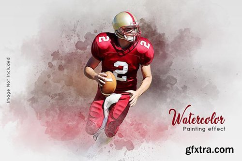 Watercolor photo effect template