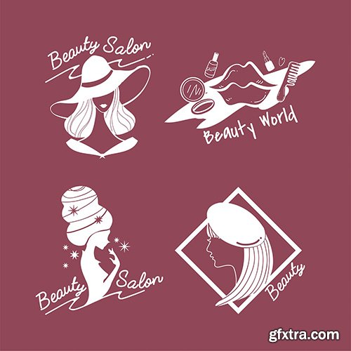 Set of womens beauty and style icons vector