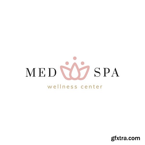 Spa wellness center logo vector