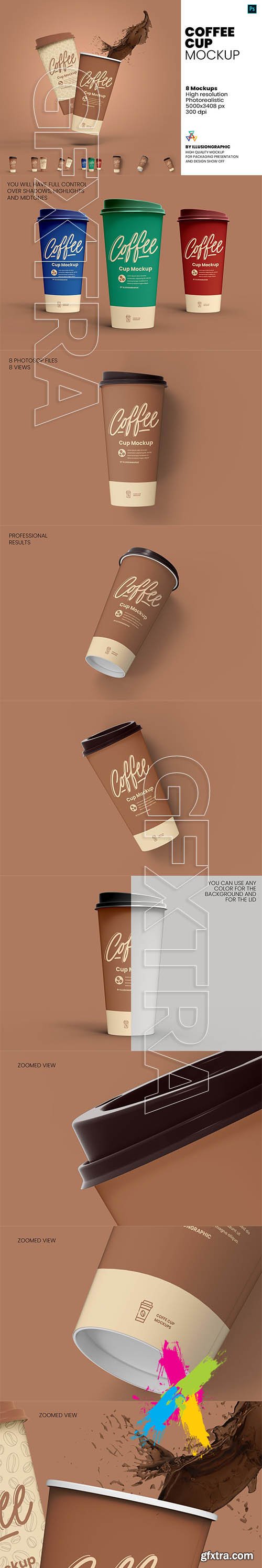 CreativeMarket - Coffee Cup Mockup - 8 views 5876160