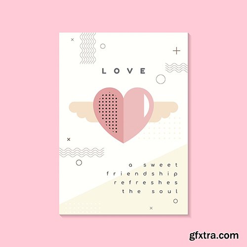 Valentines day poster and card vector