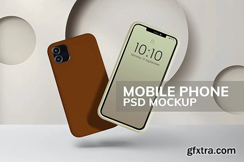 Mobile phone case mockups set Mobile phone case mockups set