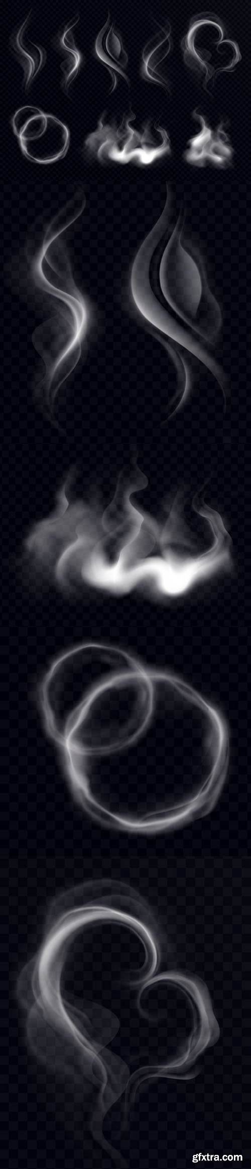 Realistic Smoke Vector Shapes