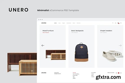 Unero - Minimalist eCommerce PSD Template Unero - Minimalist eCommerce PSD Template
