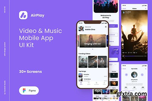 AirPlay - Video & Music Player App UI Kit