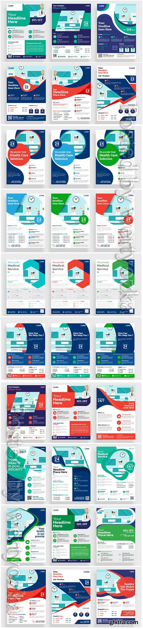 Medical flyer vector poster, brochure cover design layout background Medical flyer vector poster, brochure cover design layout background