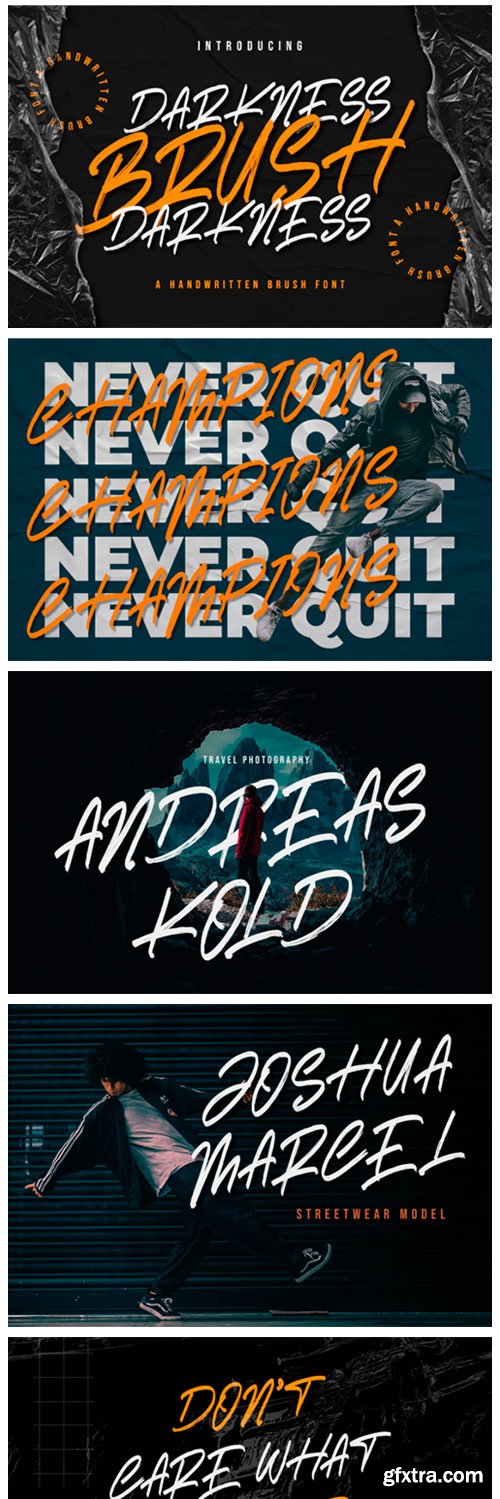 Darkness Brush Font Darkness Brush Font