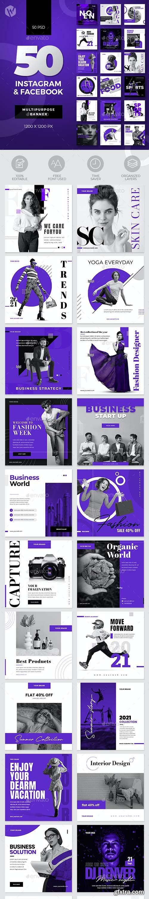 GraphicRiver - 50-Instagram & Facebook Banners 30819672