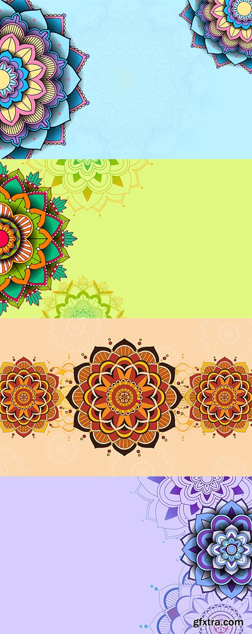 Background template with mandala pattern