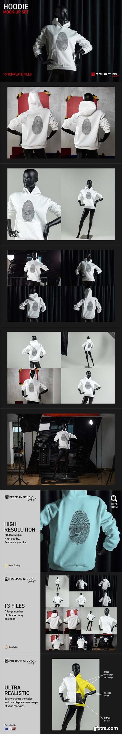 CreativeMarket - Hoodie Mock-Up Set 6026231