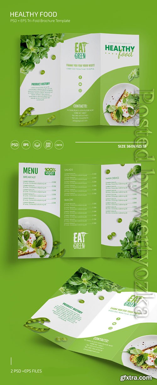 Healthy food menu templates in psd Healthy food menu templates in psd