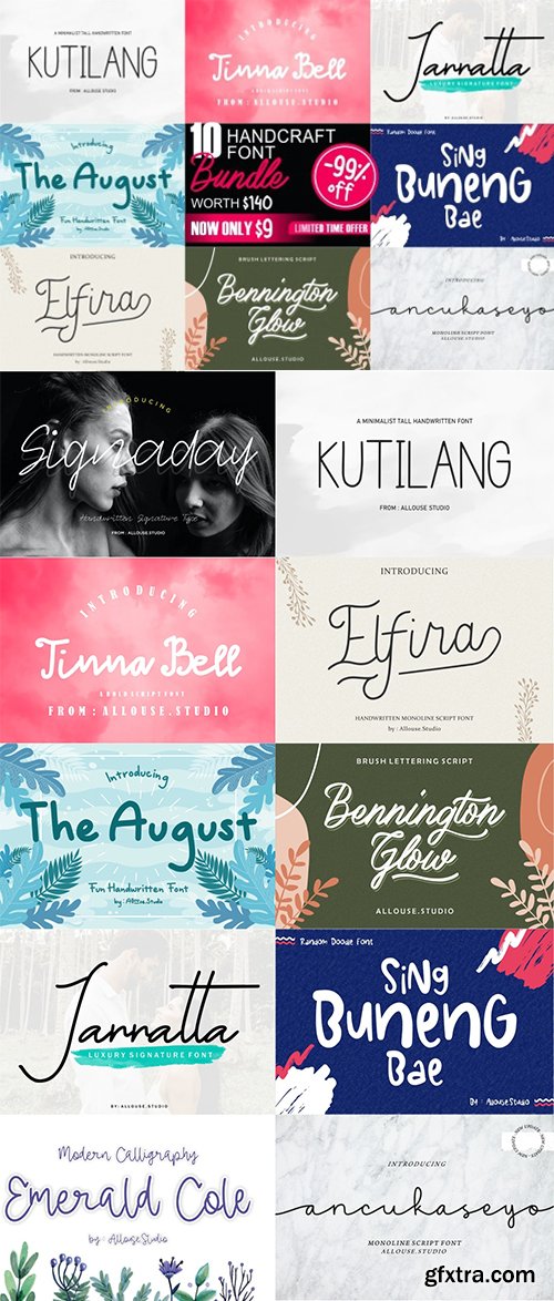 Graphicriver 29621772 - Handcraft Fonts Bundle