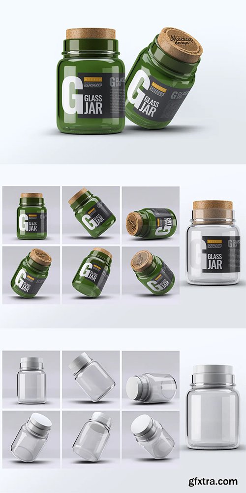 Glass Jar With Cork Lid Mock-Up Glass Jar With Cork Lid Mock-Up