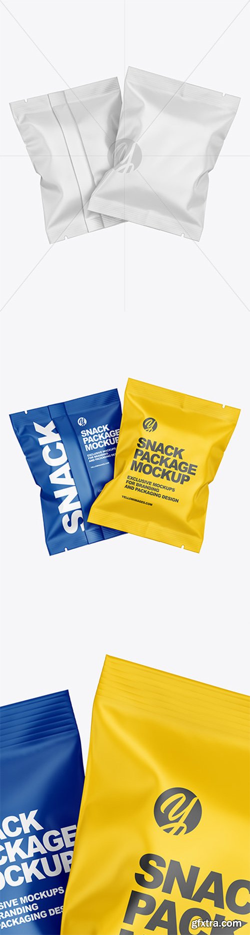 Two Matte Snack Package Mockup 78933 Two Matte Snack Package Mockup 78933