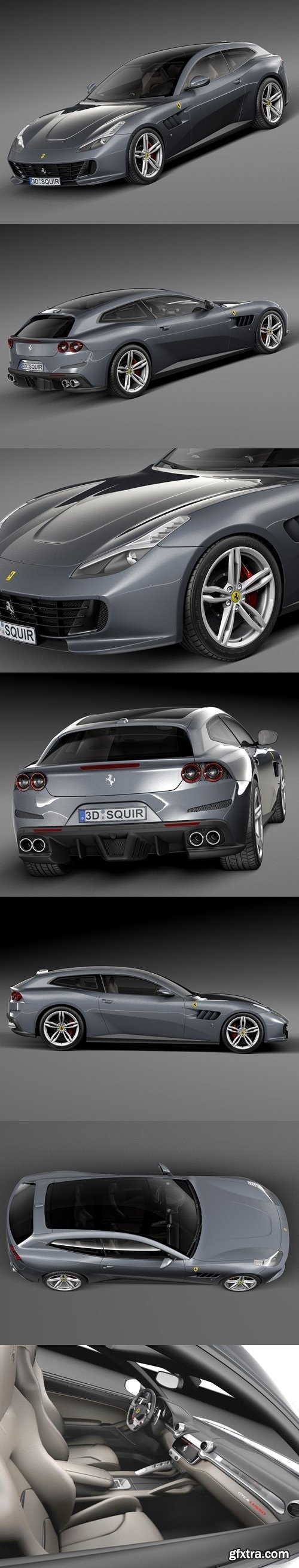 Ferrari GTC4 Lusso 2017 3D Model