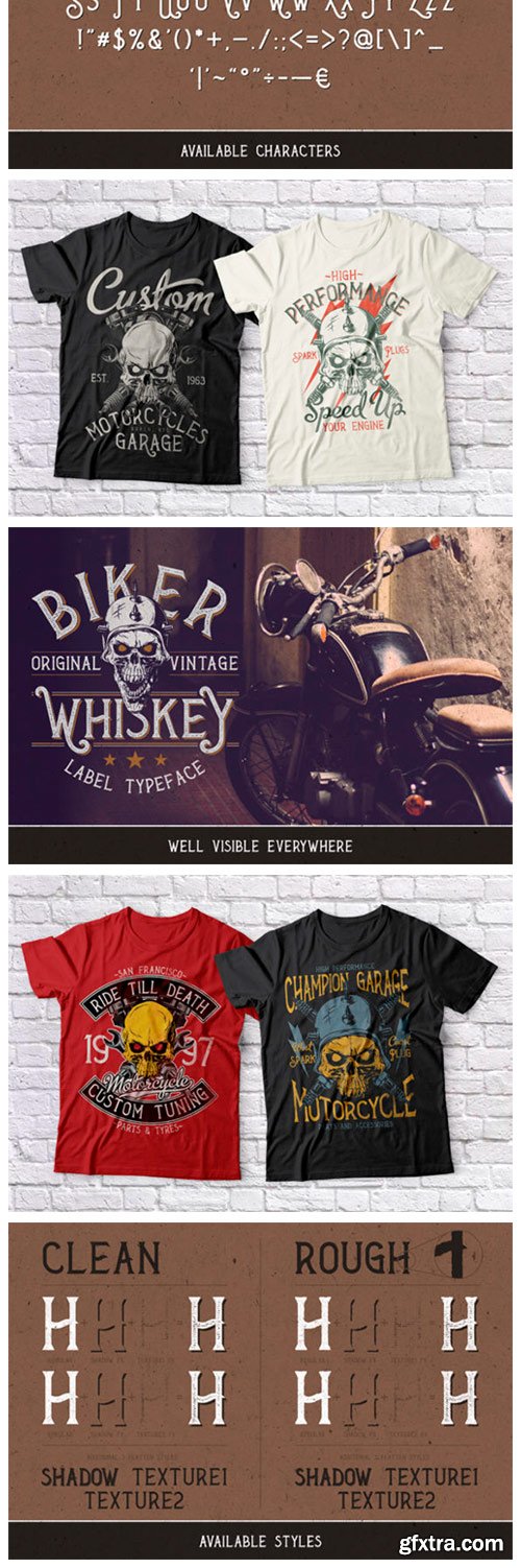 Biker Whiskey Font