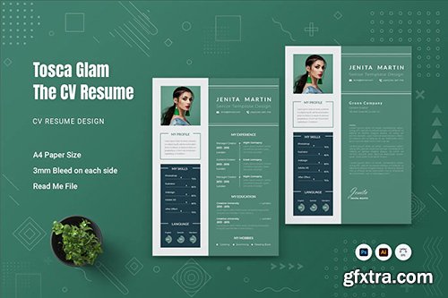 Tosca Glam CV Resume Tosca Glam CV Resume